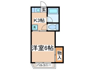 コーポかおるＡ棟の物件間取画像